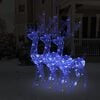 vidaXL Acrylic Reindeer Christmas Decorations 3 pcs 120 cm Blue