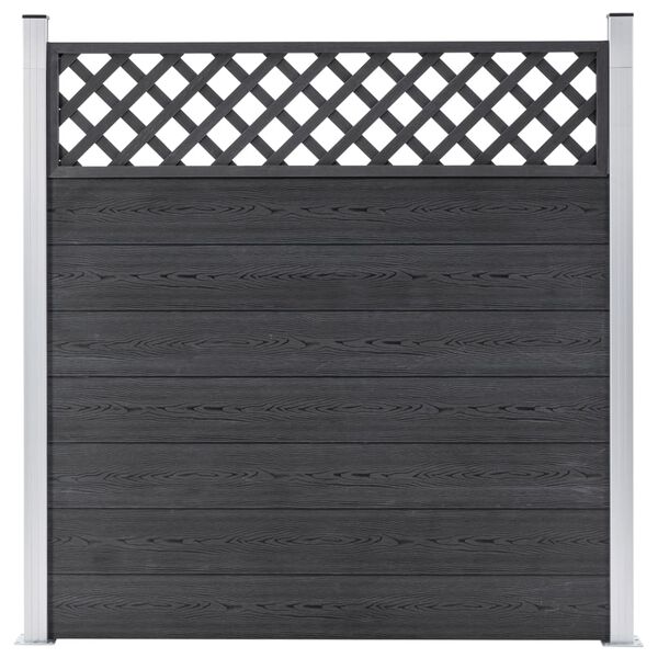 vidaXL WPC Fence Set 3 Square 526x185 Grey