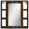 vidaXL Bathroom Mirror Cabinet Smoked Oak 60x16x60 cm Engineered Wood