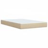 vidaXL Box Spring Bed with Mattress Cream 120x200 cm Fabric