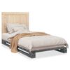 vidaXL Bed Frame without Mattress Grey 100x200 cm Solid Wood Pine