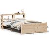 vidaXL Bed Frame with Headboard without Mattress 135x190 cm Double