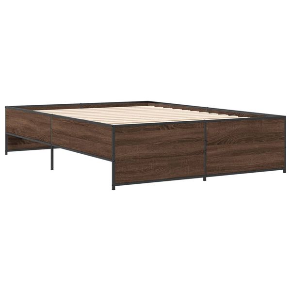 vidaXL Bed Frame without Mattress Brown Oak 120x190 cm Small Double
