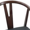 vidaXL Dining Chair 2 pcs Light Brown and Black Solid Rubber Wood