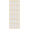 vidaXL Sliding Door Gold 76x205 cm Frosted ESG Glass and Aluminium
