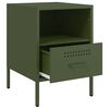 vidaXL Bedside Cabinets 2 pcs Olive Green 36x39x50.5 cm Steel