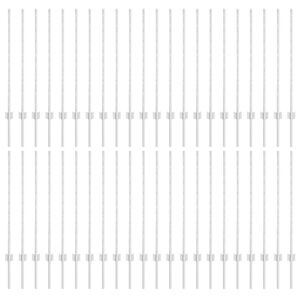 vidaXL Fence Post 44 pcs Silver 140 cm Steel