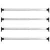 vidaXL Telescopic Wardrobe Rails 4 pcs Silver 58-100 cm