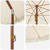 vidaXL Beach Parasol Yellow and White 205 x 205 x 210 cm