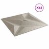 vidaXL Wall Panels 48 pcs Beton 50x50 cm XPS 12 m&sup2; Star