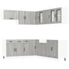 vidaXL 11 Piece Kitchen Cabinet Set "Lucca" Grey Sonoma Engineered Wood
