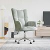 vidaXL Relaxing Chair with Wheel Light Grey 69 x 61.5 x 102 cm Velvet