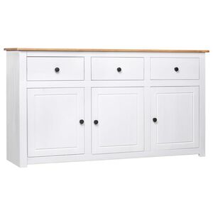 vidaXL Sideboard | White | Solid Pine wood | Large | Sideboard | Rectangular