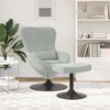 vidaXL Egg Chair with Footstool Light Grey 63 x 73 x 90 cm Velvet