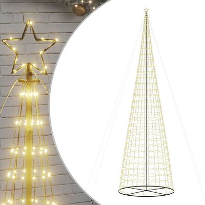 vidaXL Christmas Tree Light Cone 3020 LEDs Warm White 800 cm