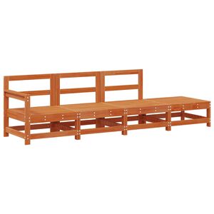 vidaXL Sectional Sofa Units Wax Brown 252 x 62 x 70.5 cm