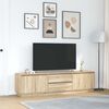 vidaXL TV Cabinet with LED Lights Sonoma Oak 193.5x41x50 cm