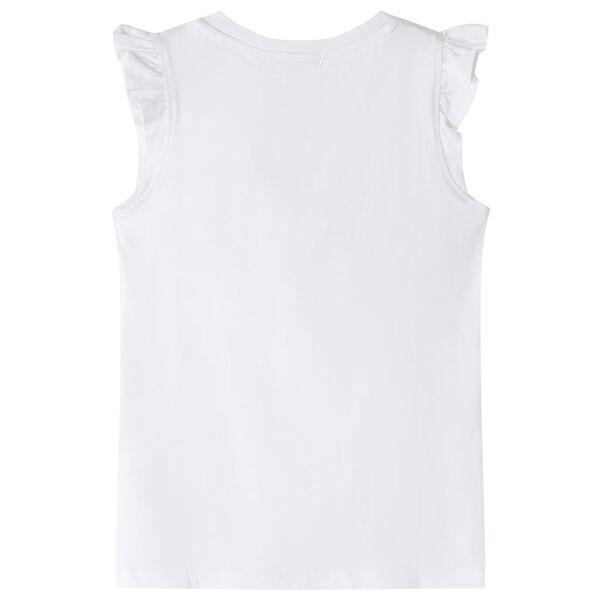 Kids' T-shirt with Ruffle Sleeves Ecru 104