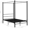 vidaXL Bed Frame with Canopy without Mattress Black 140x200 cm Metal