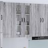 vidaXL Kitchen Wall Cabinet Wall-mounted Grey Sonoma 60 x 31 x 100 cm