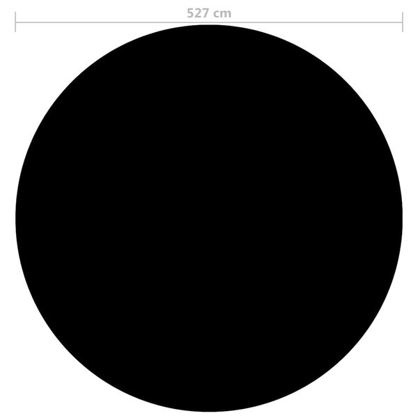 vidaXL Pool Cover Black 527 cm PE