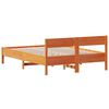 vidaXL Bed Frame without Mattress Wax Brown 120x190 cm Small Double Solid Wood Pine