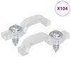vidaXL LED Strip Clips 23.8 mm 2 pcs Transparent Plastic and Iron