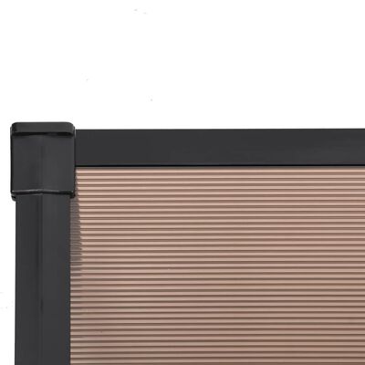 vidaXL Door Canopy Black 122x90 cm Polycarbonate