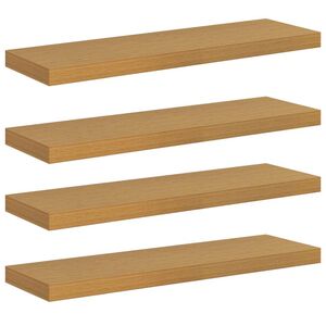 vidaXL Wall Shelf 4 pcs Beige 90 x 23.5 x 3.8 cm Engineered Wood
