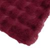 vidaXL Faux Rabbit Fur Blanket Bordeaux Red 130 x 150 cm Polyester