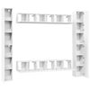 vidaXL 6 Piece TV Cabinet Set White Engineered Wood