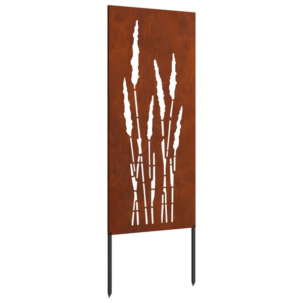 vidaXL Garden Privacy Screen Floral Rusty 50 x 140 cm Weathering steel
