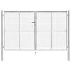 vidaXL Garden Gate Galvanised Steel 306x200 cm Silver