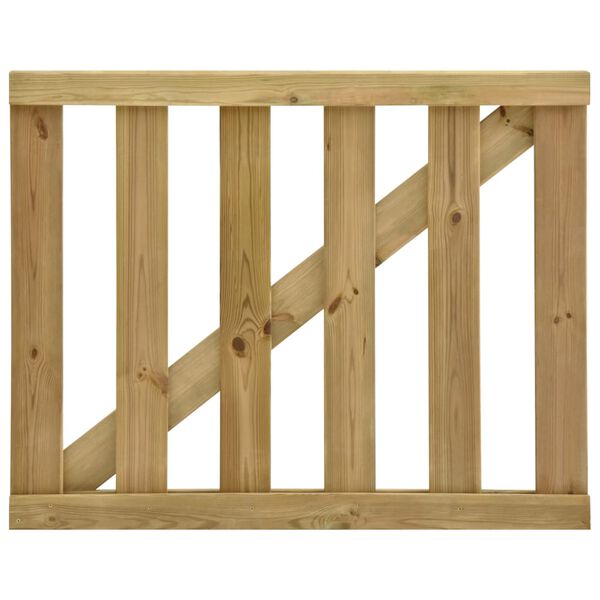 vidaXL Garden Slats Gate Impregnated Pinewood 100x80 cm