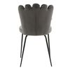 Venture Home Dining Chairs 2 pcs Limhamn Velvet Black and Grey