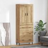 vidaXL Highboard with Drawer 2 pcs Artisan Oak Engineered Wood