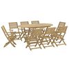 vidaXL 9 Piece Garden Dining Set Solid Wood Acacia