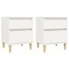 vidaXL Bedside Cabinet | Set of 2 | White