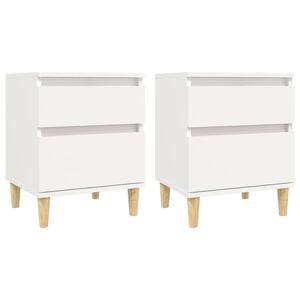 vidaXL Bedside Cabinet | Set of 2 | White