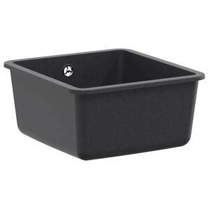 vidaXL Kitchen Sink Single Basin Granite 42 x 46 x 31 cm Graphite