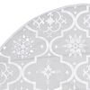 vidaXL Luxury Christmas Tree Skirt with Sock White 122 cm Fabric