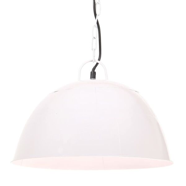 vidaXL Industrial Vintage Hanging Lamp 25 W White Round 41 cm E27