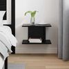 vidaXL Bedside Table Black Oak 40 x 30 x 25 cm Engineered Wood