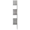 vidaXL Wall Corner Shelf Grey Sonoma 20x20x127.5 cm Engineered Wood