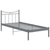 vidaXL Bed Frame without Mattress Grey Metal 100x200 cm