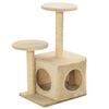 vidaXL Cat Tree with Sisal Scratching Posts 60 cm Beige