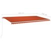 vidaXL Manual Retractable Awning 600x350 cm Orange and Brown