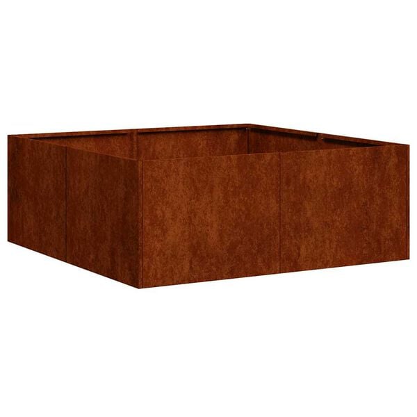 vidaXL Planter Rusty 80x80x30 cm Weathering Steel