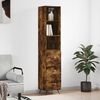 vidaXL Highboard Smoked Oak 34.5x34x180 cm Engineered Wood