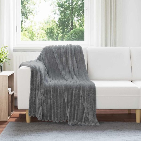 vidaXL Throw Blankets 6 pcs Dark Grey 150 x 130 cm Fleece